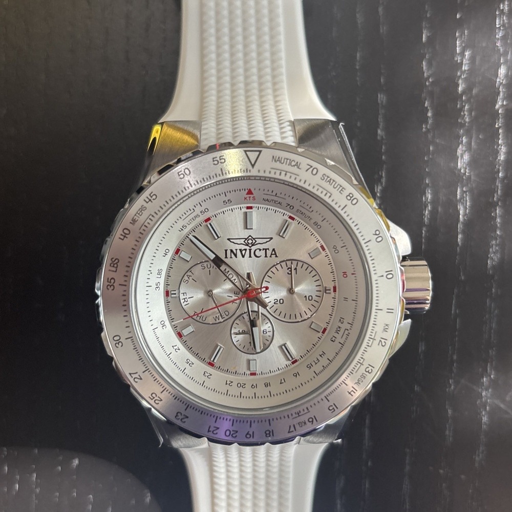 Invicta Aviator Skyshock Men's 50mm Multi-Function White Watch Brand New 50100